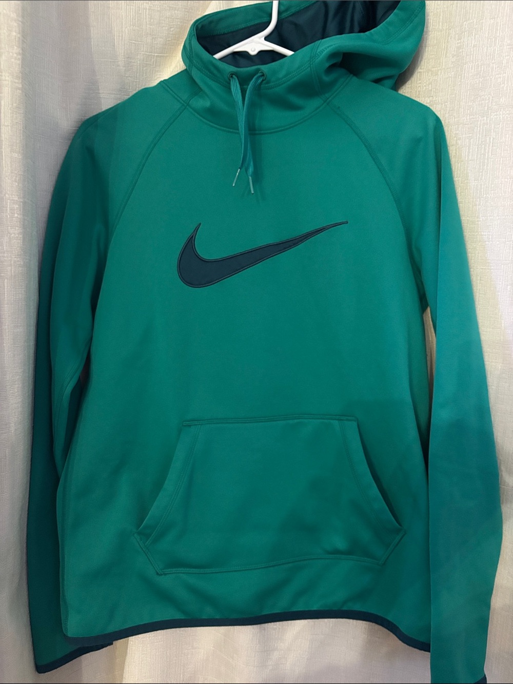Nike Men’s Teal Pullover Hoodie with Black Swoosh